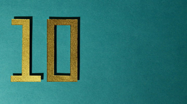 Goldene Zahl 10 als Symbol für 10 OH HHC