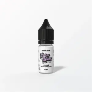 Kleine Flasche mit schwarzem Verschluss gefüllt mit H2 Basis Liquid